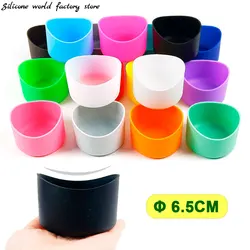 Silicone World Irregular Silicone Cup Cover 6.5CM Insulation Bottom Cover Sleeve 65MM AntiSlip Bottle Sleeve Coaster Sheath