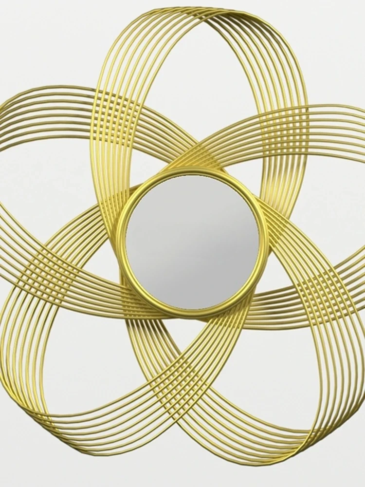 

Американское ретро французское светлое роскошное прикроватное настенное зеркало для гостиной, итальянское минималистское настоящее зеркало