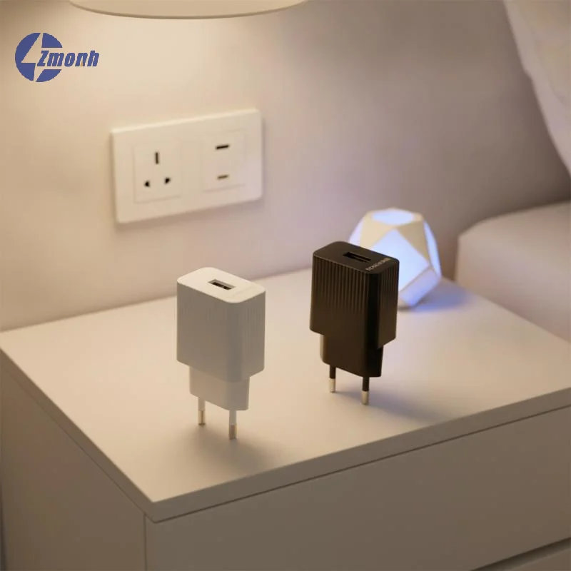 New！10.5W EU Plug USB A Charger With 1M Cable Multiple Circuit Protection For Daily Travel Office Use
