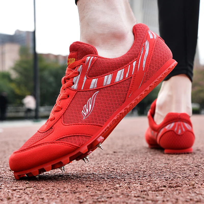 Scarpe da allenamento leggere per atletica da salto per uomo e donna, scarpe da pista e da campo, scarpe da ginnastica da corsa