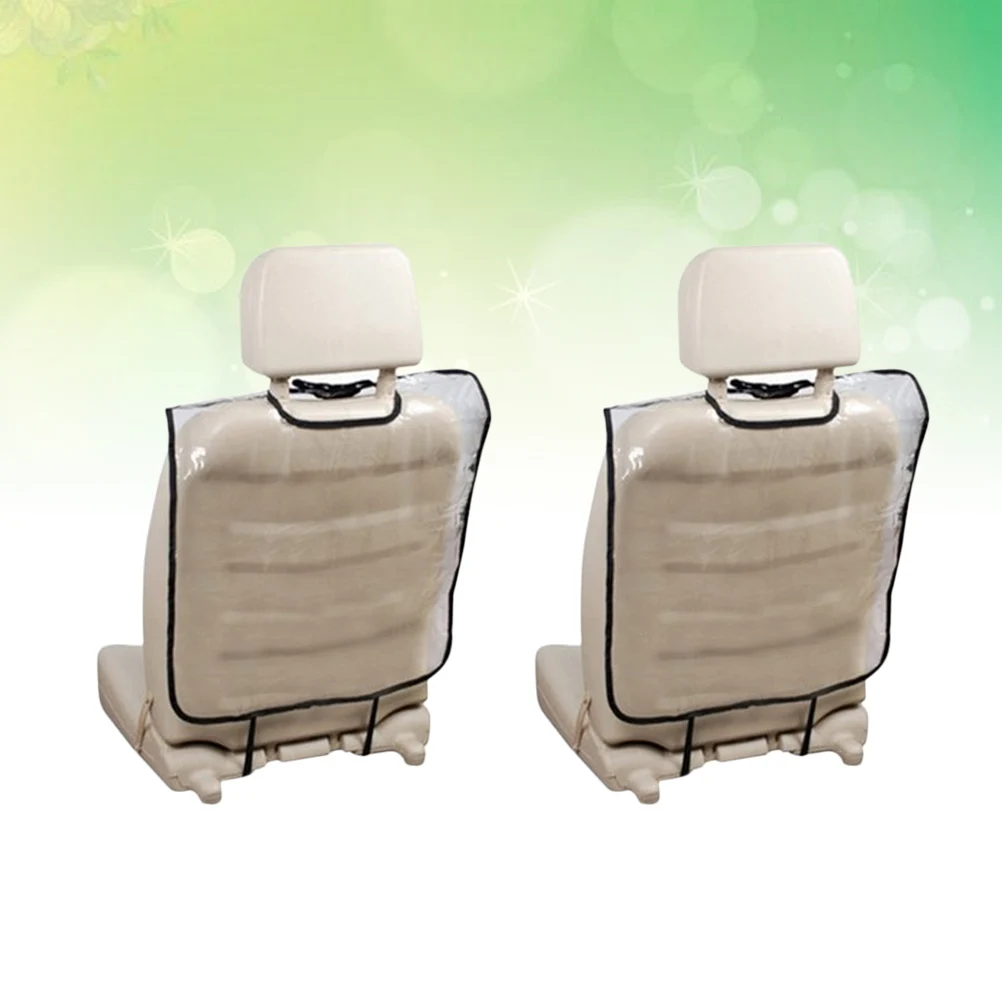 

2Pcs Anti-Kick Car Seat Back Protector Pad Waterproof Scratch Resistant Cover for Rear Seat with Headrest Included