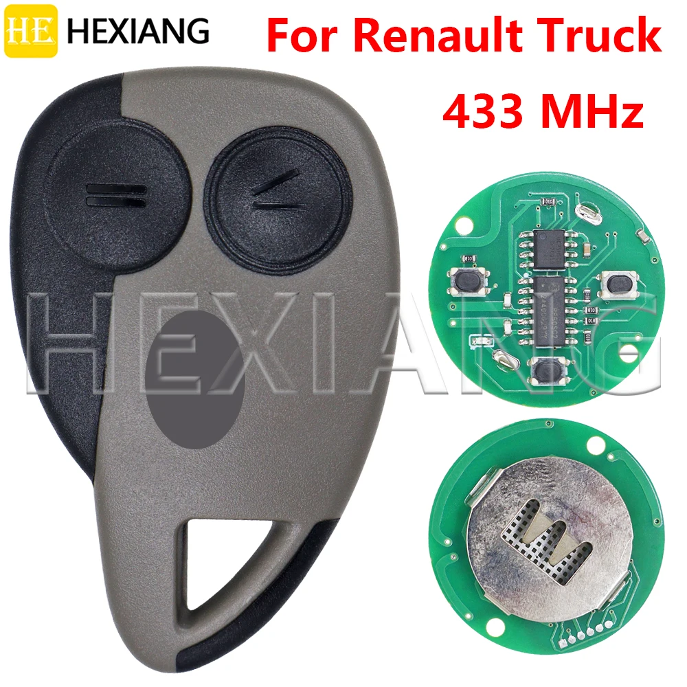 

HE 2 Button 433MHz Replace/Spare Keyless Entry Truck Remote Key Or Shell Case For Renault Truck