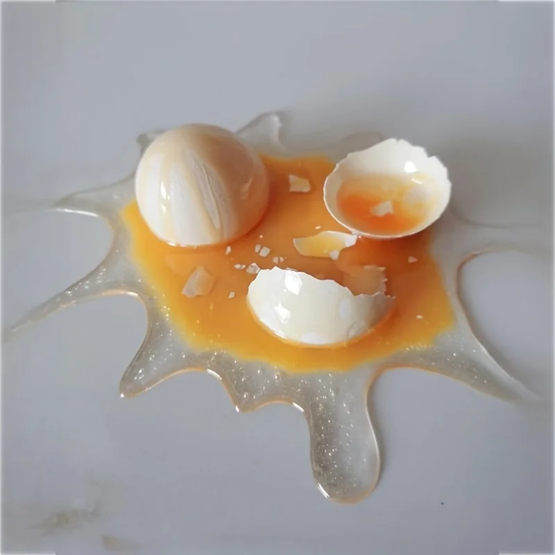 1-delige April Fools' Day gebroken ei mobiele telefoonhouder, gebarsten paasdecoraties, slagroommelkthee grapspeelgoed