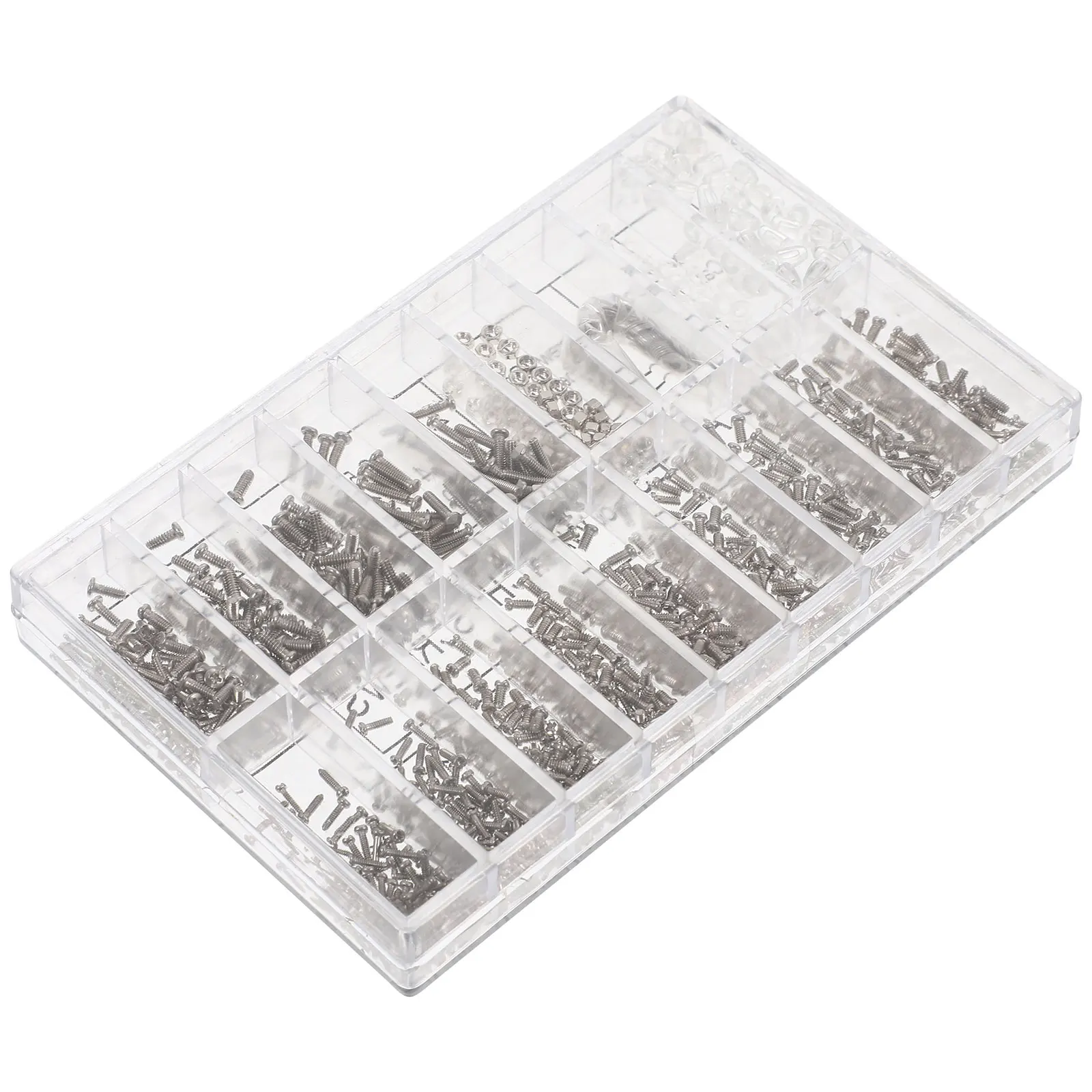 

Nose Bracket Clock Screw Set Glasses Repair Kit Small Metal Replacement Screws for Eyeglasses Sunglasses Watches Home Office Use