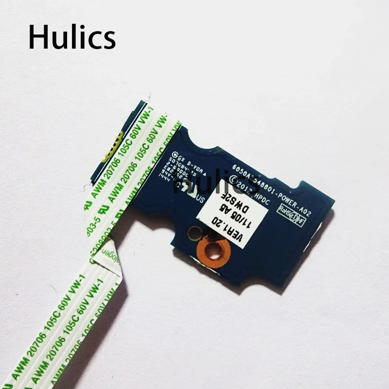 Hulics Used For HP Envy 15-j 15z-q M6-N Series Genuine Power Button Board With Cable 6050A2548801