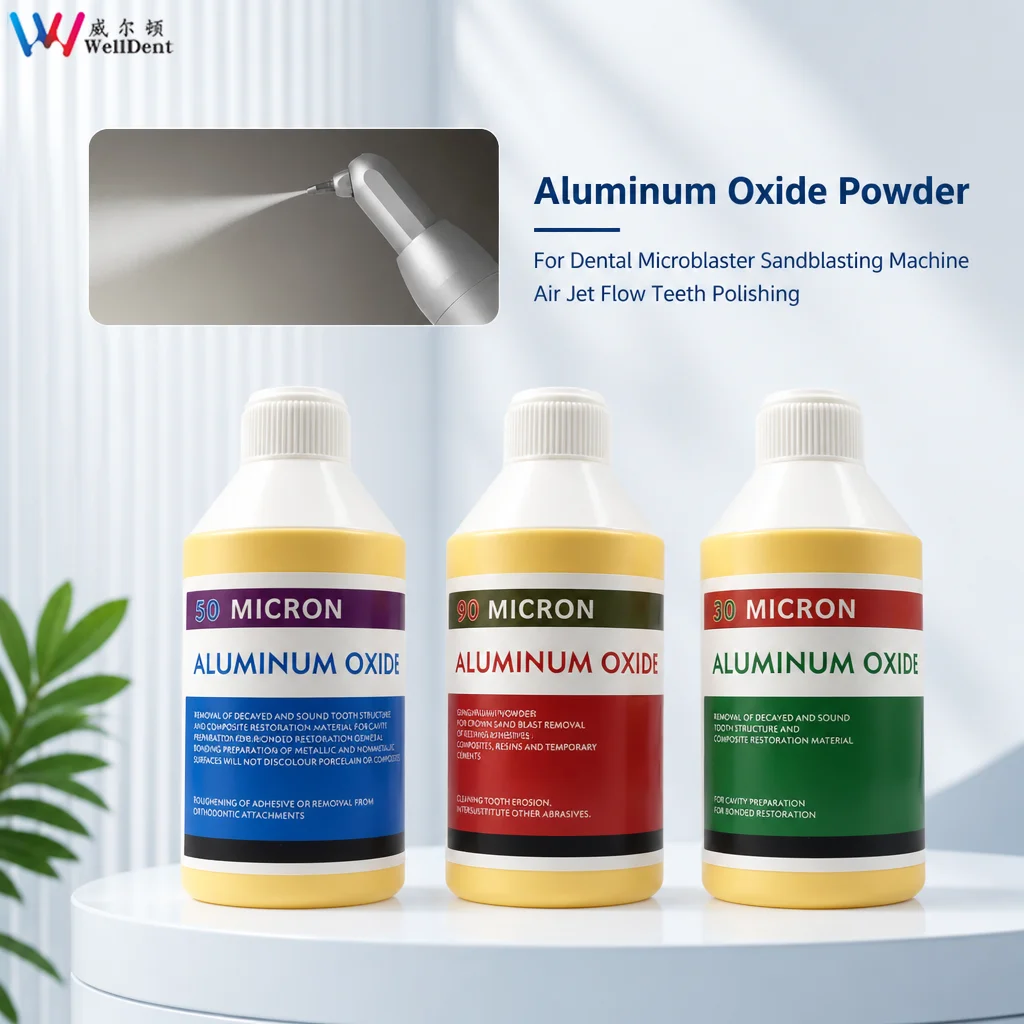 Dental Alumina Micron Sandblaster Powder 30μm 50μm 90μm Aluminum Oxide Air Jet Flow Blaster Teeth Polishing Plaque