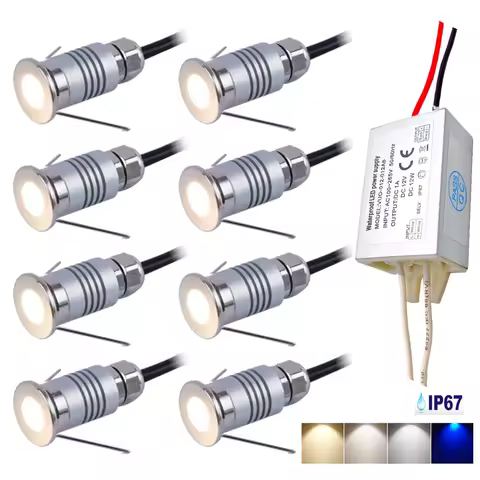 1W Mini LED Underground Light 12V Outdoor Ground Spot IP67 Waterproof Inground Lamp Landscape Garden Deck Stair Buried Lighting