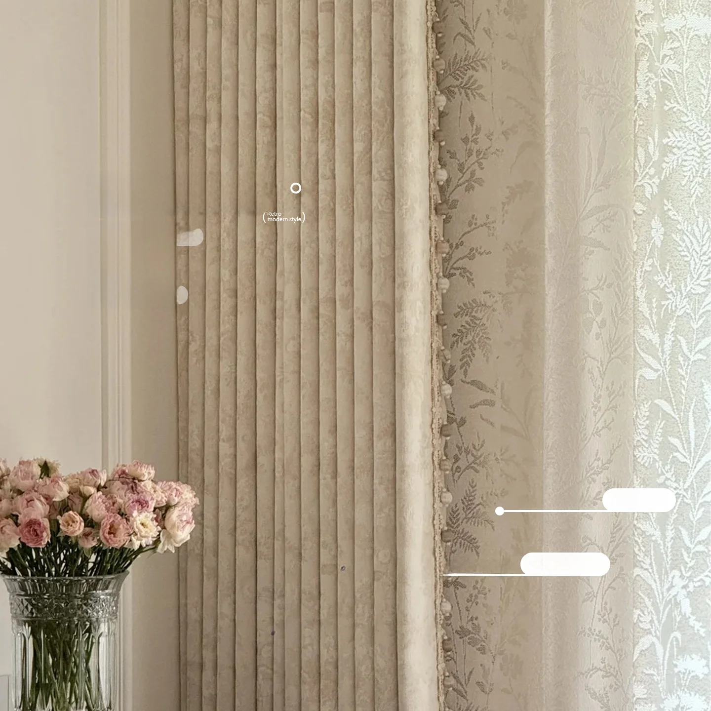 

Роскошные шторы Morris Floral в стиле ретро и модерн середины века, на заказ, из полиэстеровой ткани, для декора гостиной и спальни