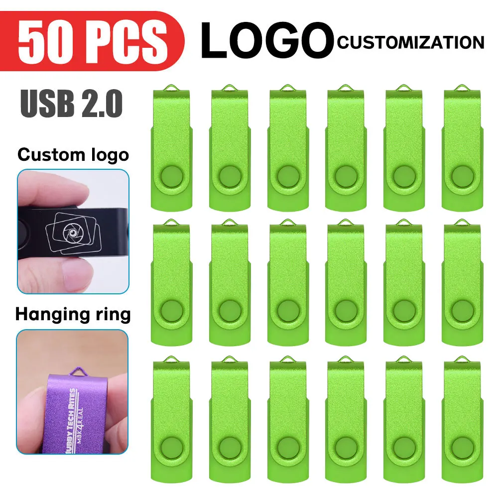 10/50/100 Stuks USB 2.0 Flash Drive Pendrive 1GB 2GB 4GB Pen Drive 8GB 16GB Geheugenstick 32GB USB Stick 64GB Flash 128MB Cadeau