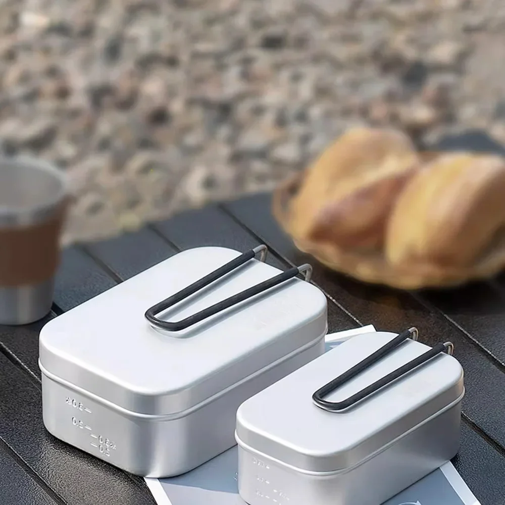 

TXZ Outdoor Camping Aluminum Lunch Box Cooking Artifact Old Aluminum Alloy Heating Tableware Picnic Portable Cooker