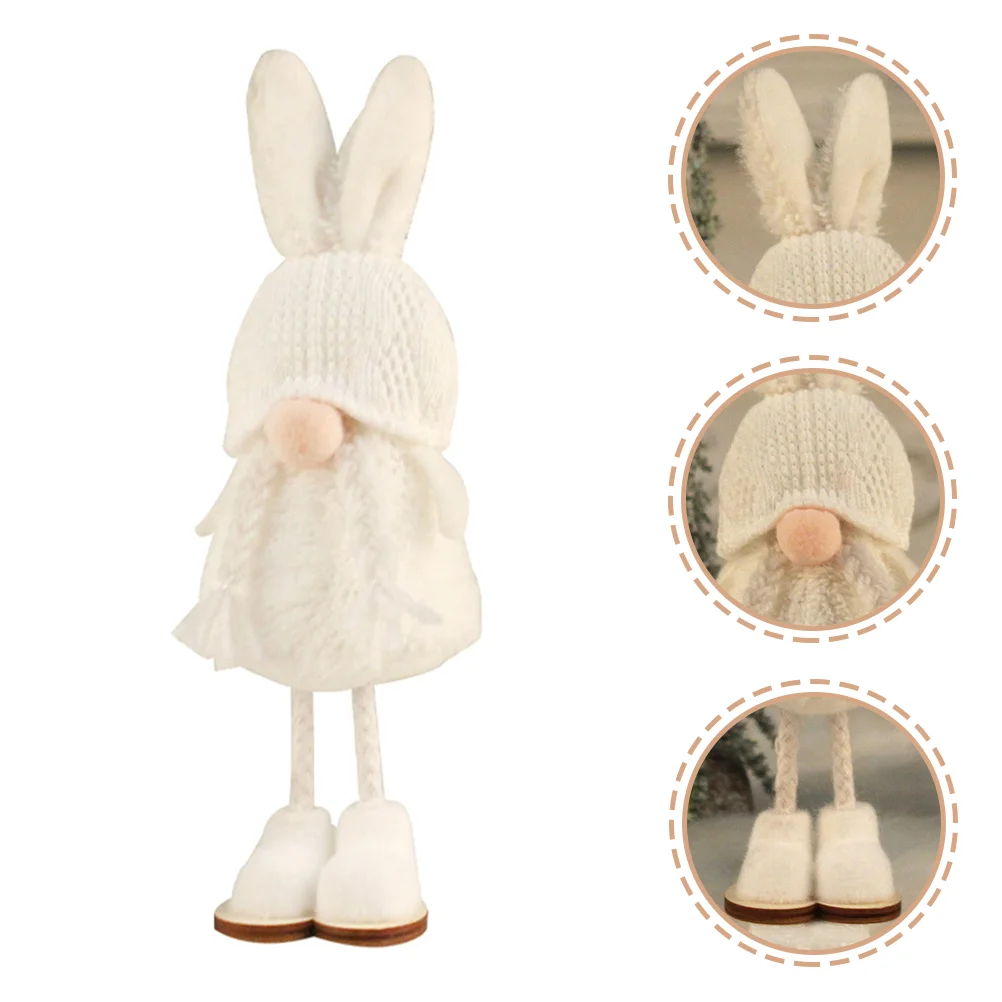 Decorative Ornaments Angel Gift Festival Faceless Gnome Desktop Plush Rabbit Ear Girl