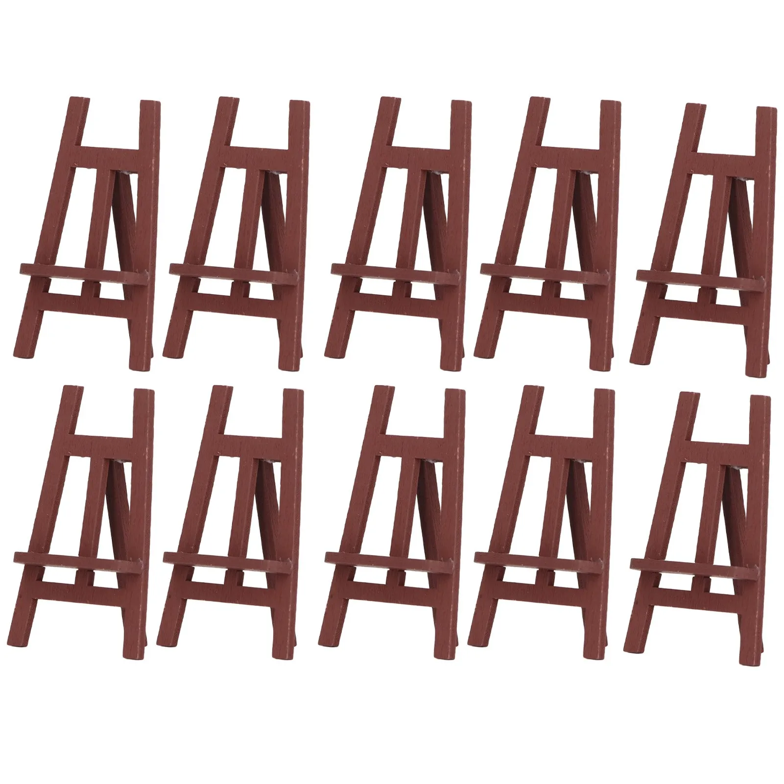 10Pcs Dollhouse Easel Detail Design Sturdy Pinewood Multi Purpose Miniature Painting Easel for 1:12 1:6 Scale