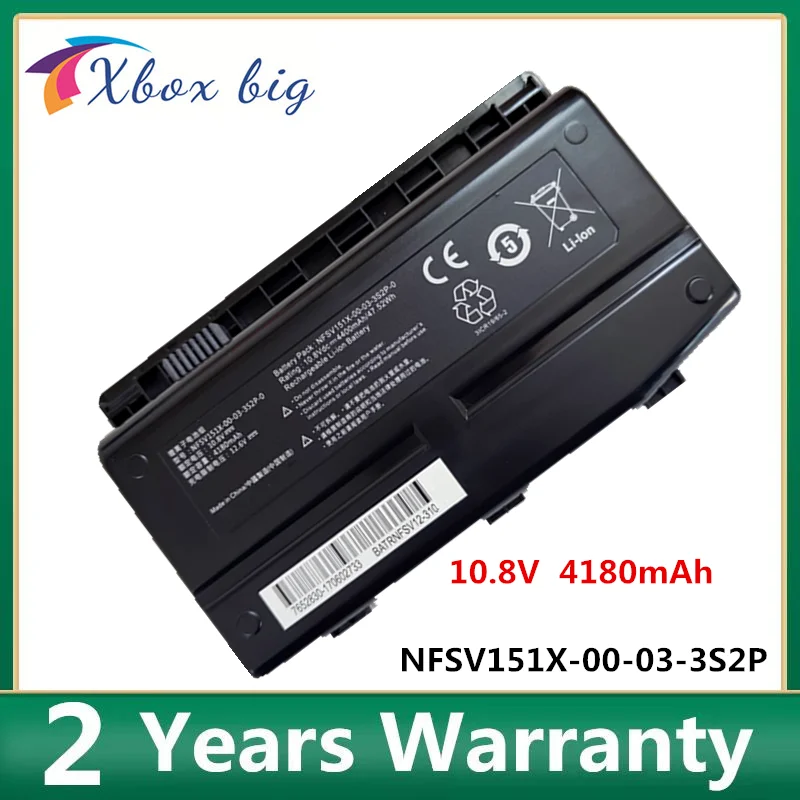 

10.8V 47.52Wh NFSV151X-00-03-3S2P-0 Laptop Battery For Machenike F117 F1 F2 F6 X6TI X6TI-M2 GE5SN-03-12-3S2P-0