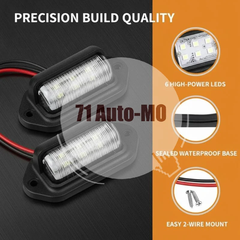 Truck Side Lights 2 Pack Waterproof Side Marker Lamps for License Plate Trailers Pickup Trucks RV Travel Free Shipping