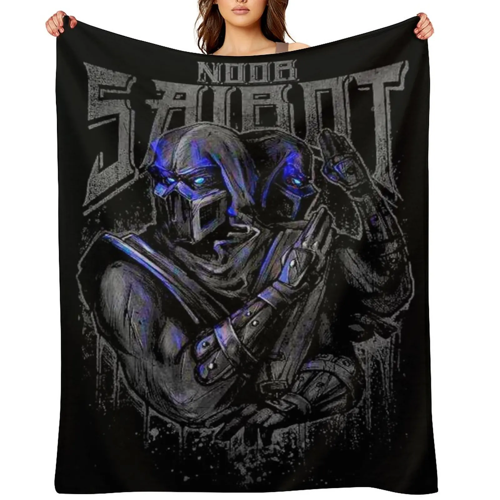

Mortal Kombat Noob Saibot Double Team Throw Blanket Bed covers Bed Soft Plush Plaid Giant Sofa Blankets