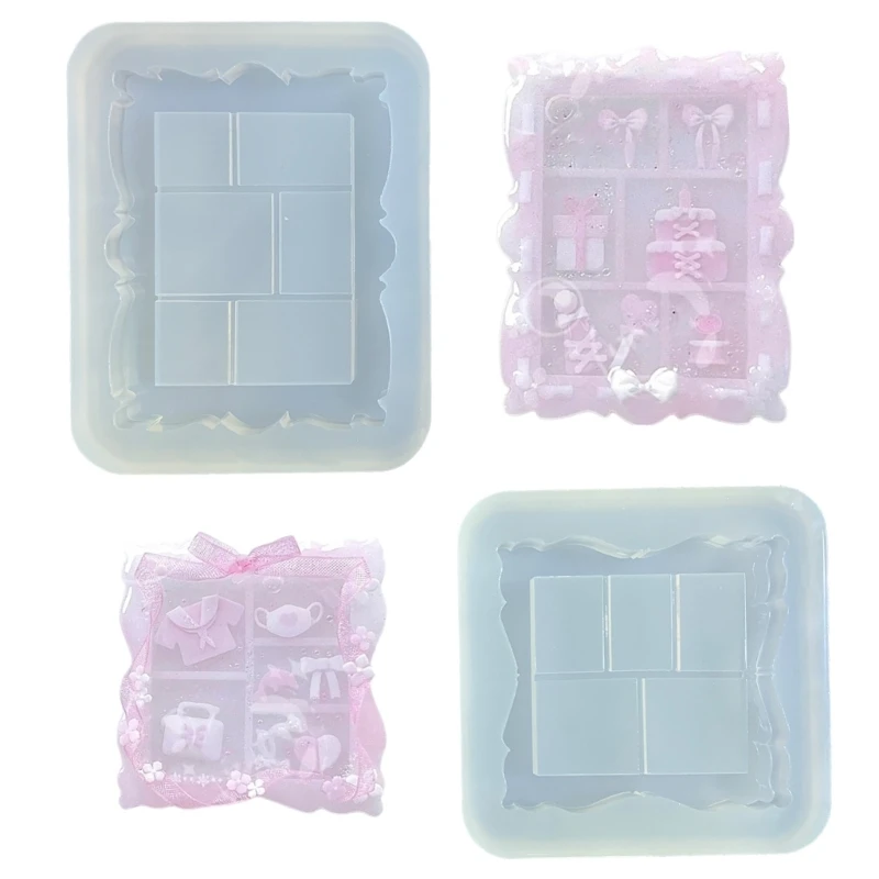 

Silicone Mold for Crafting Photo Frame Easy to Clean Frame Mold Flexible Moulds for Craft Enthusiasts