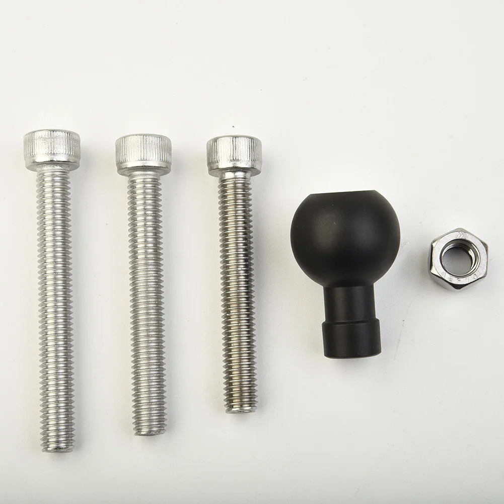 Customizable Motorcycle Handlebar Clamp Base with a Robust 1 Ball & Selection of M8 Screws for Tailored Fit on Bikes