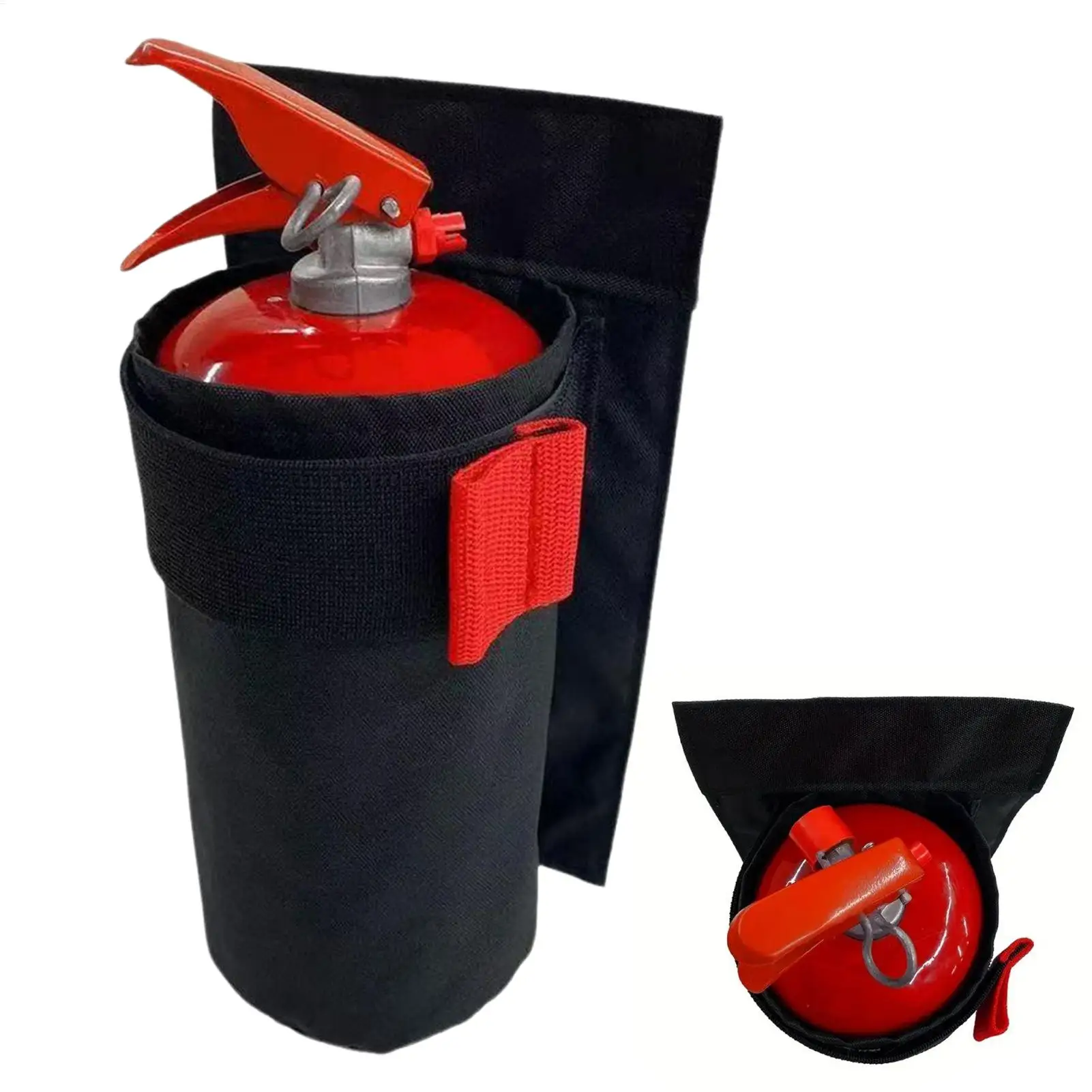 Car fire extinguisher storage bag trunk fixed artifact hook and loop storage bag car fire extinguisher fixed bracket car supplie