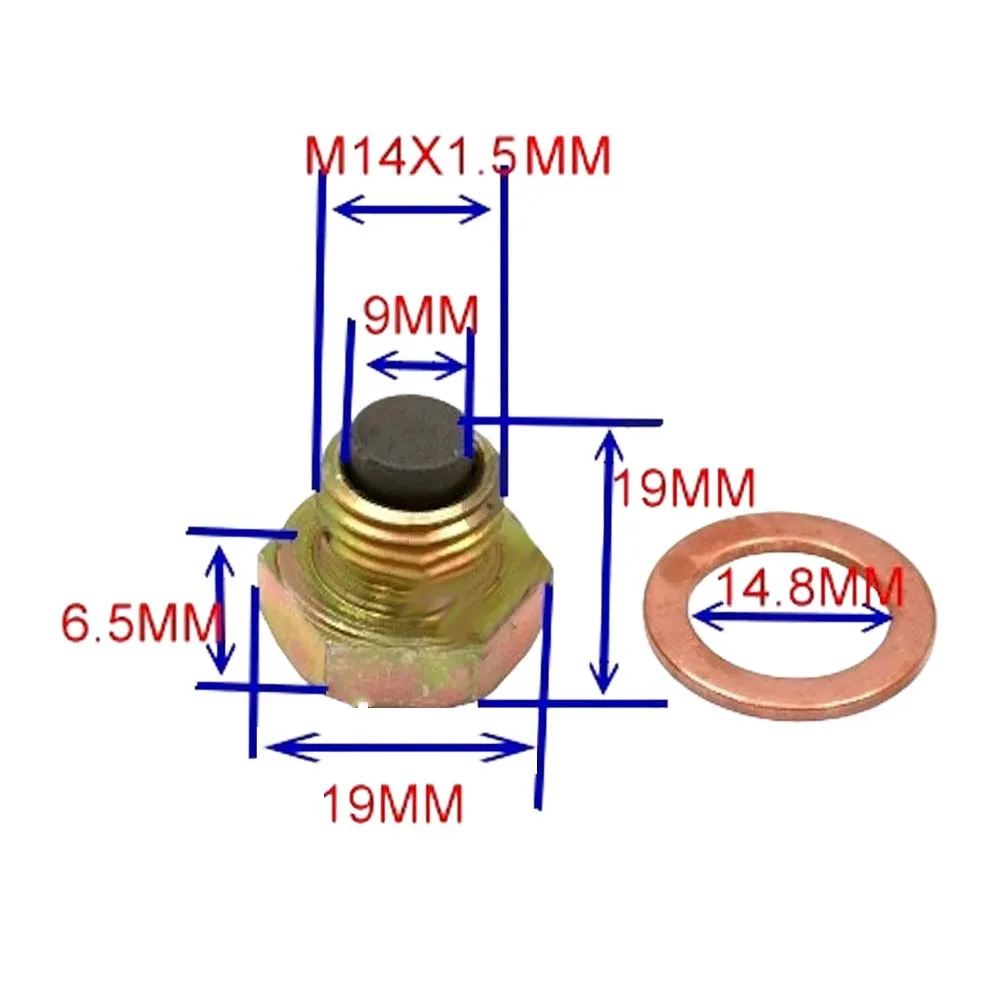 

M1 4 X 1.5mm Magnetic Engine Oil Drain Stopper With Washer Fits BT 1100 For Garden Chainsaw For Multiple Motorcycle Models