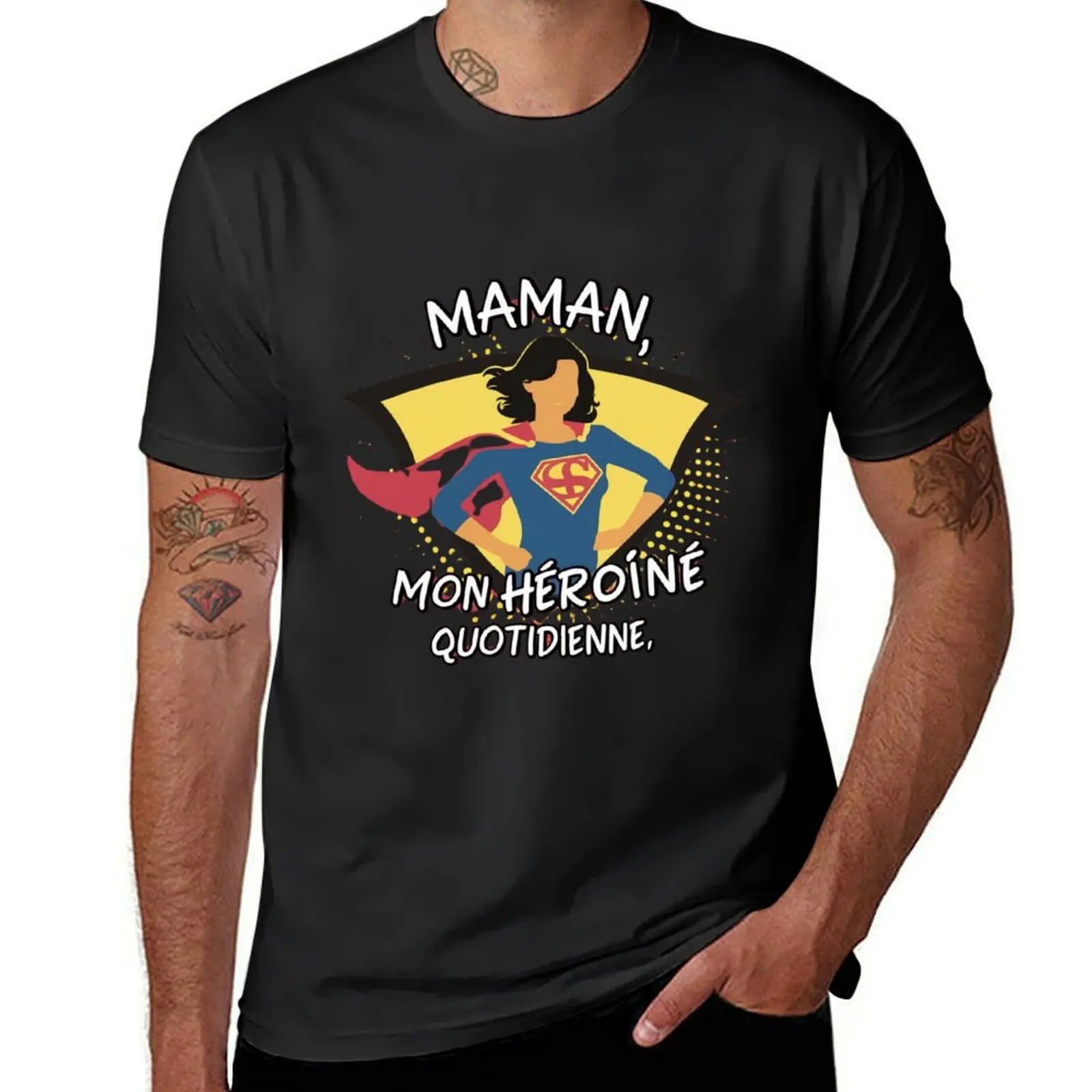 Maman, mon héro?ne quotidienne T-Shirt oversizeds customizeds animal prinfor boys anime clothes mens vintage t shirts