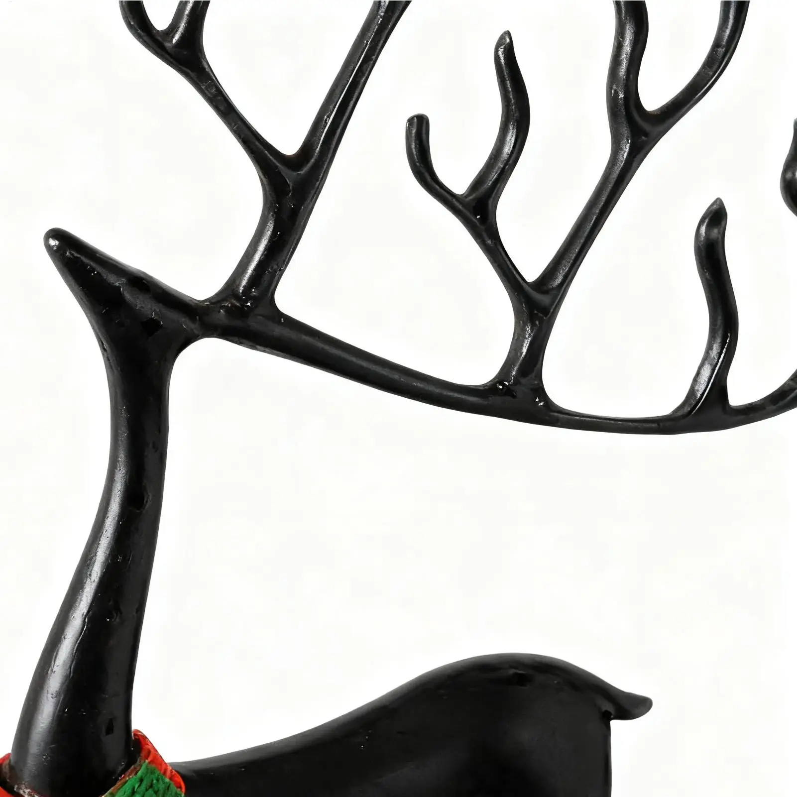 Deer Christmas Decor Modern Holiday Realistic Statue Holiday Black Reindeer Christmas Decoration For Indoor Bedroom Living Room