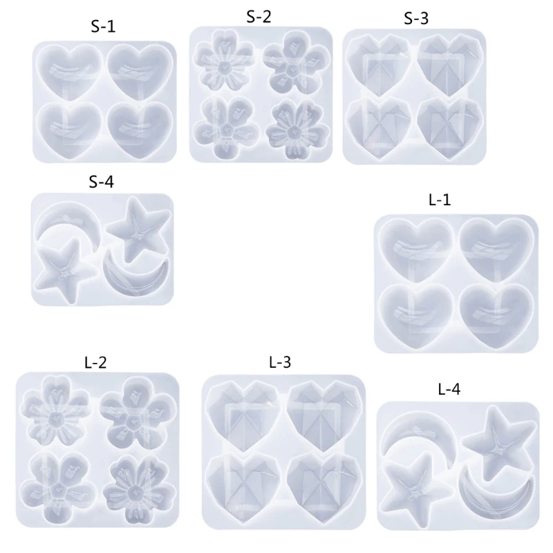 

Силиконовая форма на день Святого Валентина для изготовления брелоков с цветочным сердечком, подвесок в подарок