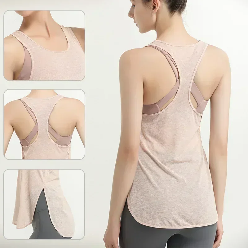 Sports Vests for Women Gym See Through Yoga Fitness Shirt Sports Top Black Running Vest Women's Jogger Shirts Workout Female image 2