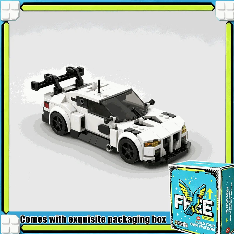 328PCS Racing Coupe Sports Car Model MOC Custom Building Blocks Creative Assembly Vehicle Toy Birthday Gift For Boys Teens