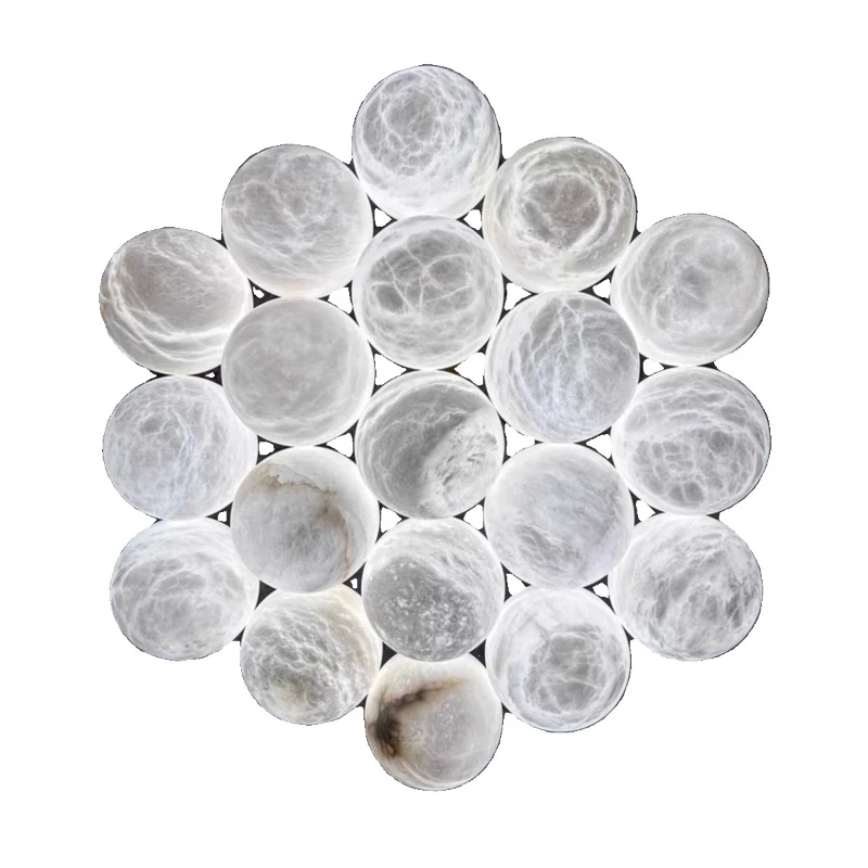 

Spanish marble ball living room chandelier Italian simple dining room model room villa duplex floor study bedroom