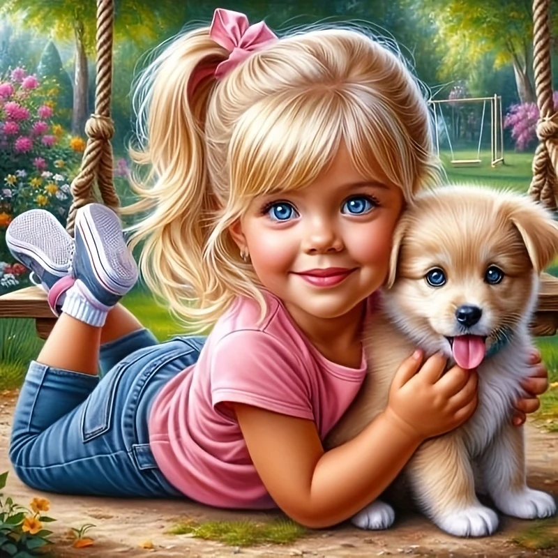 

Jigsaw Puzzle Adult Girl and Her Companion Home Decor Adults Puzzle Games Family Fun Floor Puzzles Educational Toys for Kids