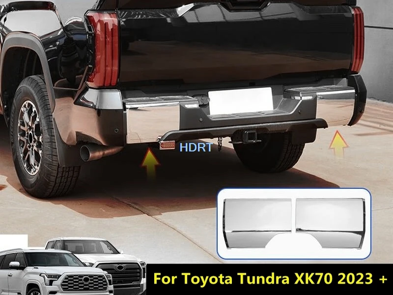 

Car Styling Rear Bumper Guard Side Panel Cover Protector Decoration Accessories Exterior Sticker For Toyota Tundra XK70 2023 +