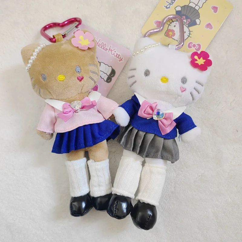 ตุ๊กตาเฮลโลคิตตี้ ซีรีส์น่ารัก ชุดกระโปรงขายาว แมว จี้ห้อยกระเป๋า ตุ๊กตาขนนุ่ม ของขวัญพวงกุญแจ