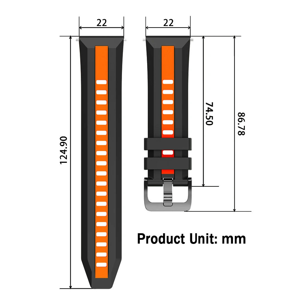 22mm Silicone Soft Strap For HUAWEI WATCH 5 GT 6 GT6 Pro GT5 46mm Replace Watchband For Garmin Venu 4 45mm Sports Wrist Bracelet