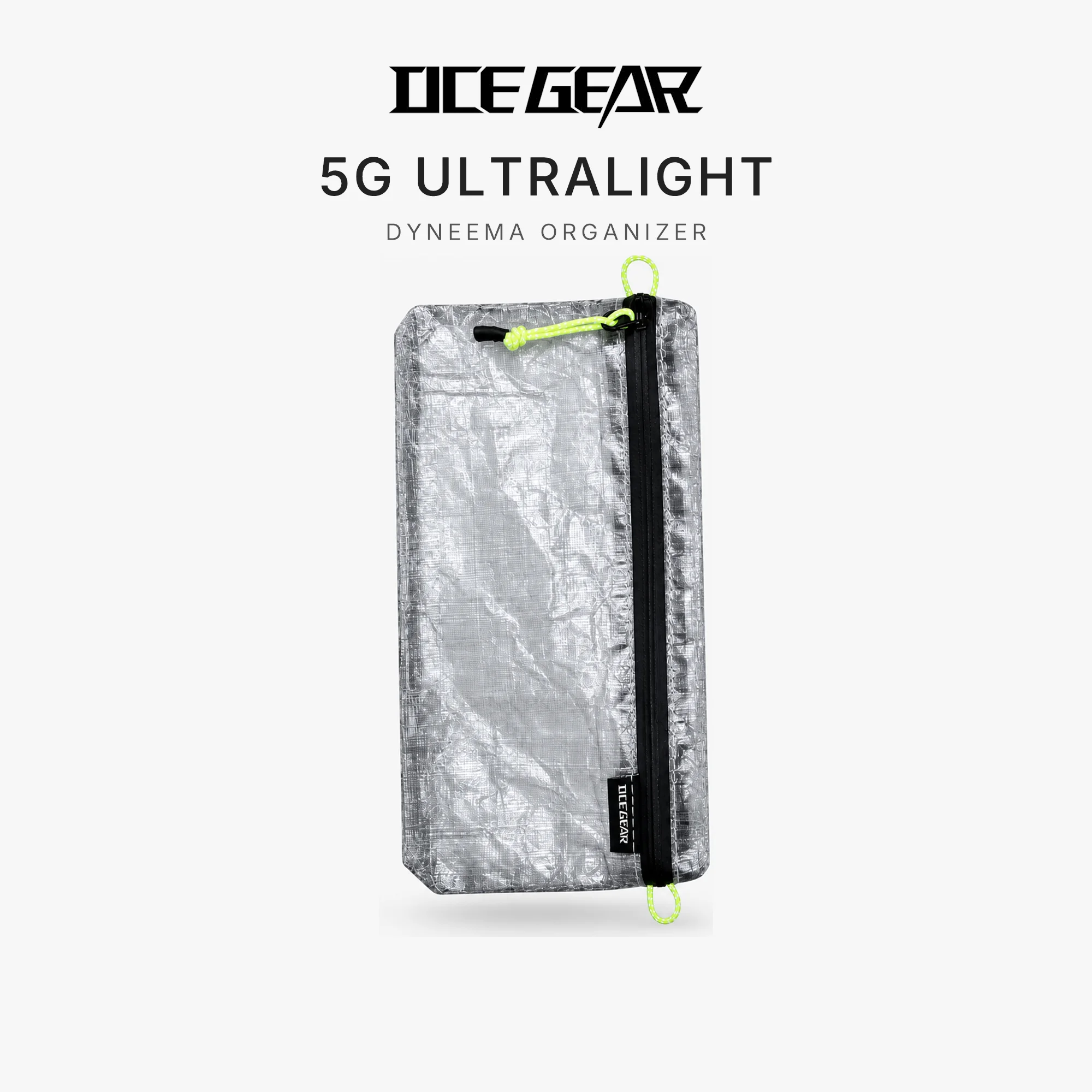 OCE GEAR Ultralight Dyneema Zipper Pouch 5g Waterproof Card Holder ID Wallet Coin Purse for Outdoor Camping Hiking Men's EDC