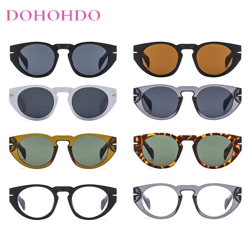 New Small Punk Sunglasses Women Men Vintage Rivets Round Frame Sun Glasses Female Driving Shades Summer Traveling Eyewear UV400