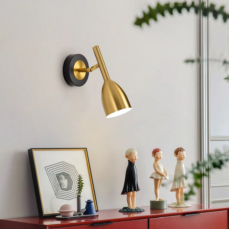 Modern Simple Rotating Wall Lamp Bedroom Bedside Lamp Reading Light Small Spot Light Aisle Light Corridor Light