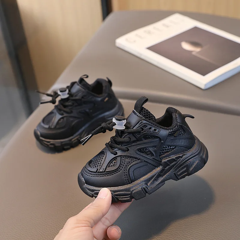 New Autumn Campus Casual Kids White Shoe Boys Girls Breathable Sports Casual Sneakers Children Mesh Soft-soled Running Shoes