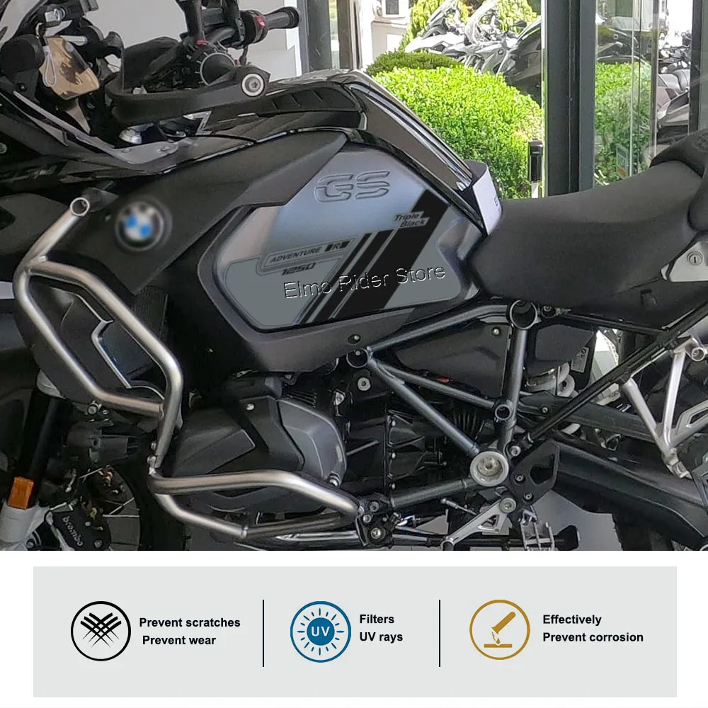 ملصق مضاد للخدش لواقي الدراجة النارية BMW R GS المغامرة ، R1250GS ، Adv الثلاثي ، الأسود ، الخزان ، مقاوم للماء