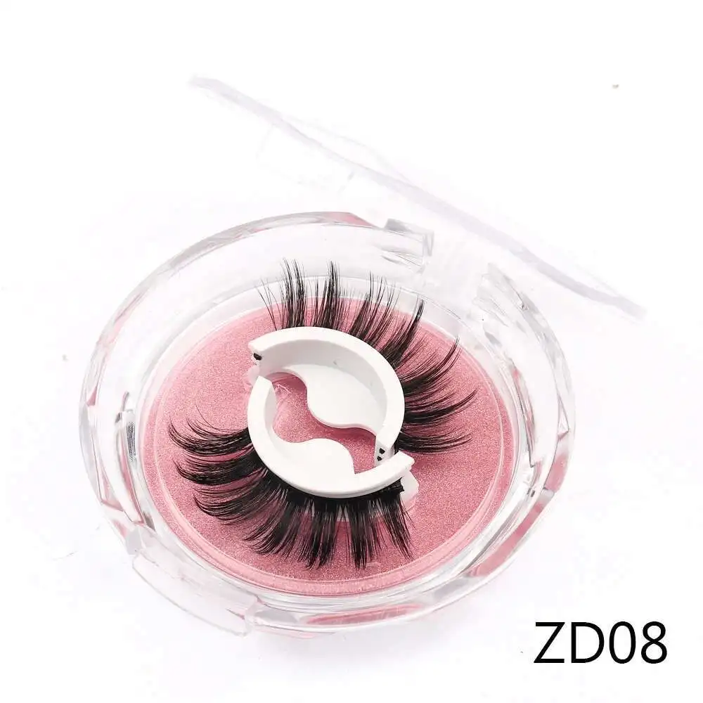 Wiederverwendbare selbstklebende falsche Wimpern, Vollstreifen-Wimpern, kleberfrei, 3 Sekunden zum Tragen von Wimpernverlängerungen, Schönheitszubehör, 1Pai – Detail 8