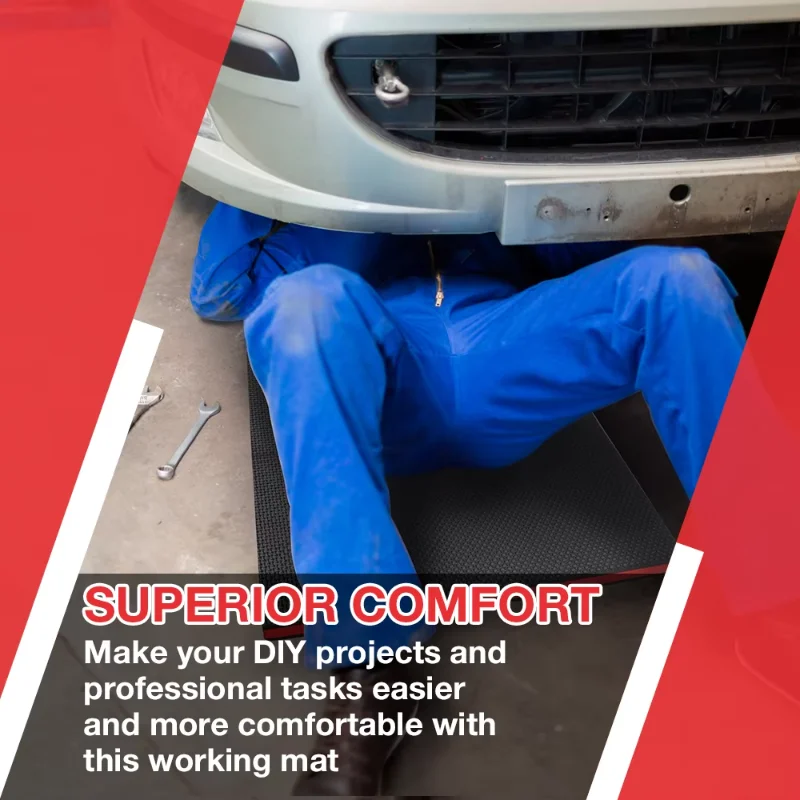 Foldable EVA with Carrying Handles Mechanic for Working Under Car Waterproof Work DIY Knee Protection for Garage Mat