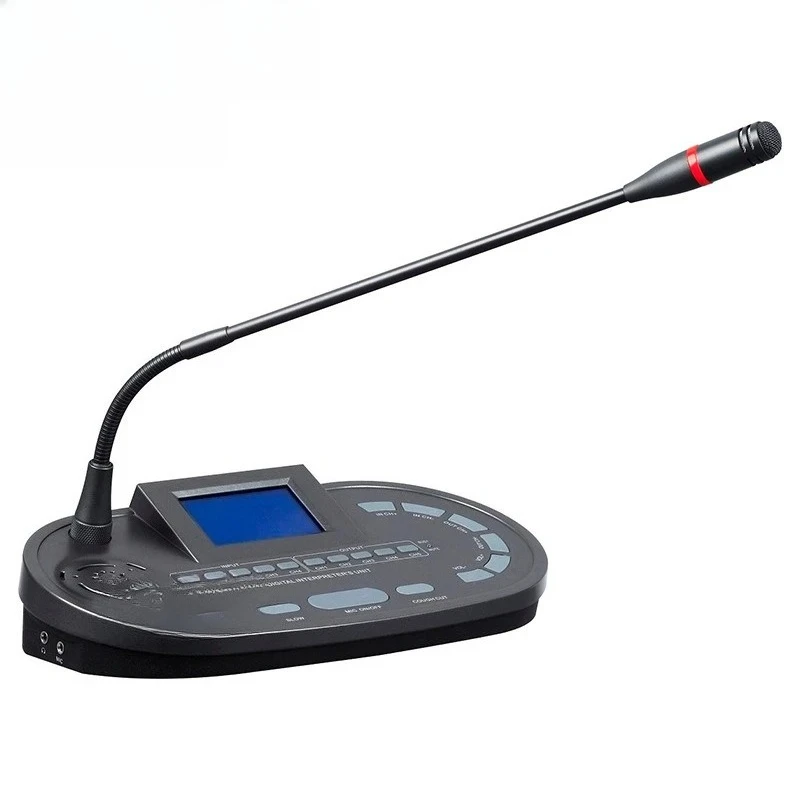 Six-language Simultaneous Interpretation Single-person Translation Desk Professional Microphone