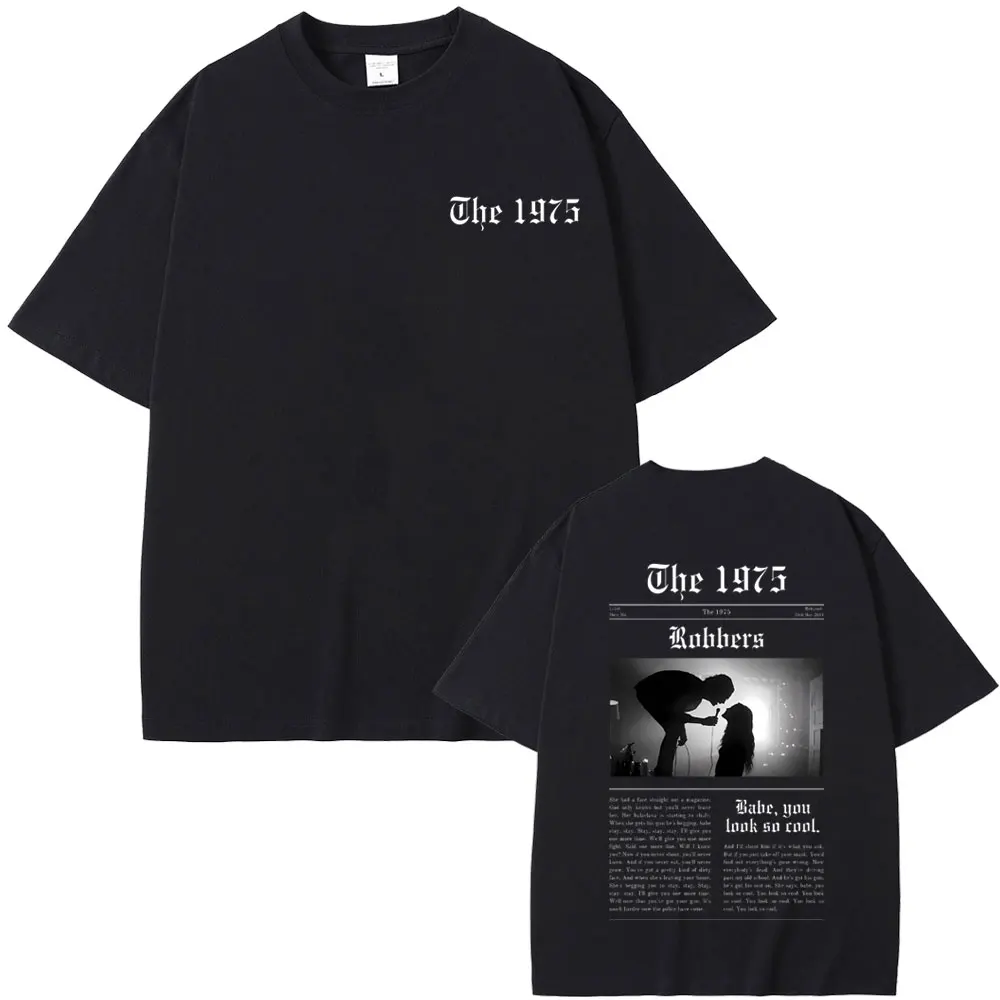 British Band The 1975 Live From Gorilla Robbers Babe You Look So Cool Graphic T-shirt Men Indie Alternative Rock Short Sleeve