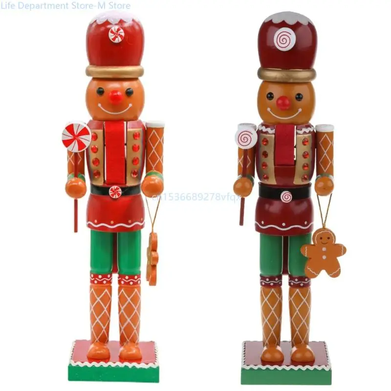 

Gingerbread Man Nutcracker Soldier King Ornaments for Holiday Christmas Decor