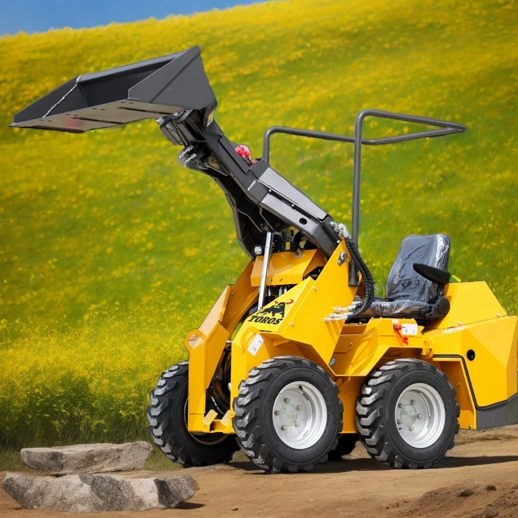 EPA Mini Skid Steer Auger Mini Loader 500kg Wheel Backhoe Skid Steer Loader Hot Sale Skid Steer Loader  Customizable