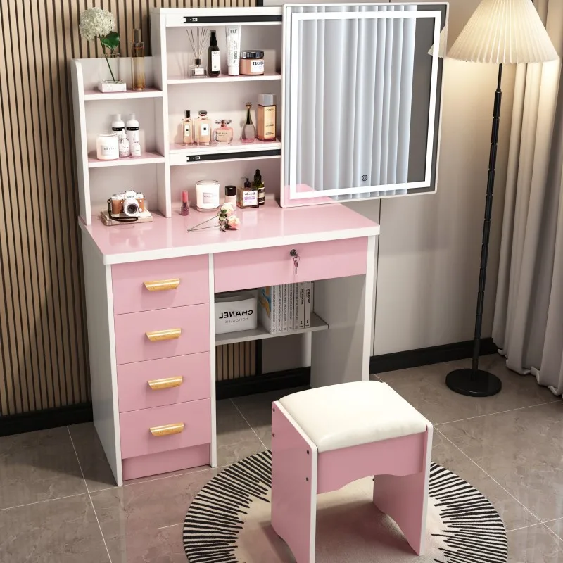 Small apartment simple integrated cabinet dresser ins wind bedroom rental house dressing table modern economical dressing table