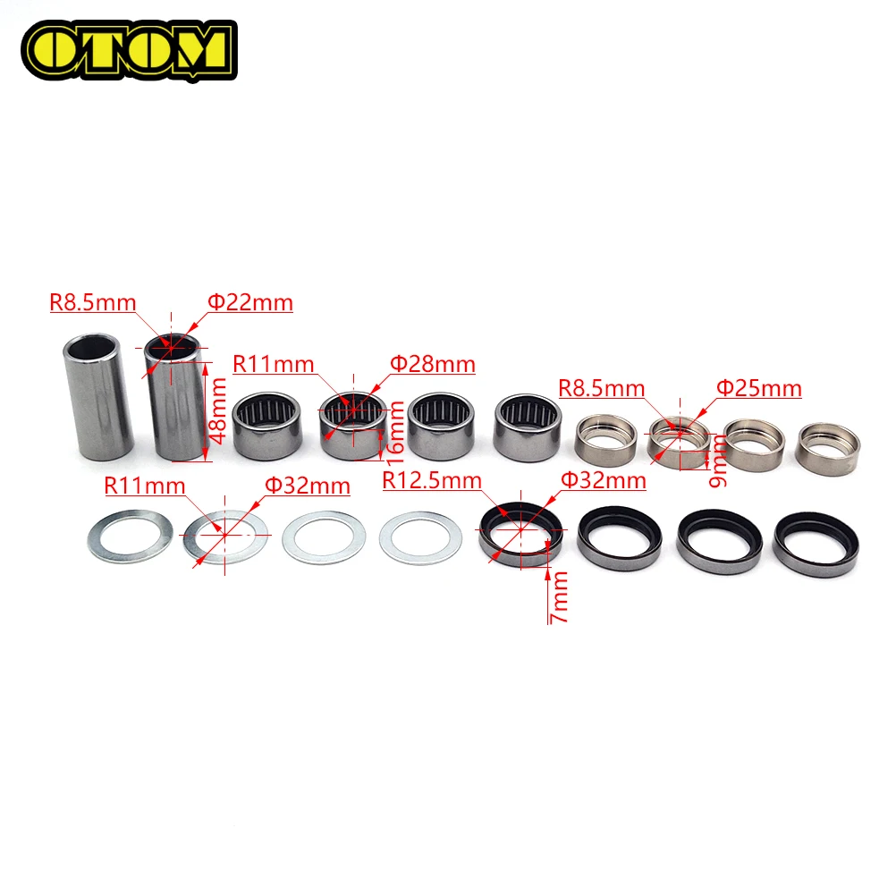 Motorcycle For KTM HUSQVARNA Swing Arm Bearing Bushing Oil Seal Shaft Ring Washer Liner Tube EXC125 SXF250 XCF350 FC250 TE300