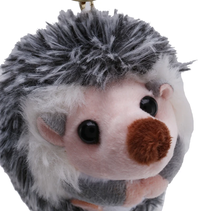 Cute Hedgehog Plush Keychain Mobile Phone Pendant Keyring Hedgehog Pompon Ring Pendant Plush Toy Anime Fur Gifts