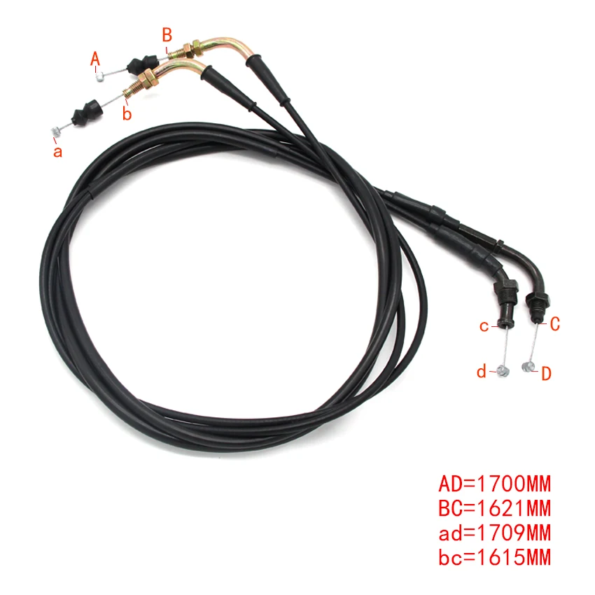 

Motorcycle Push&Pull Throttle Cable Line Wires Scooter Acceleration For Honda CH250 Elite 1989 1990 1991-1996 OEM:17910-KAB-770