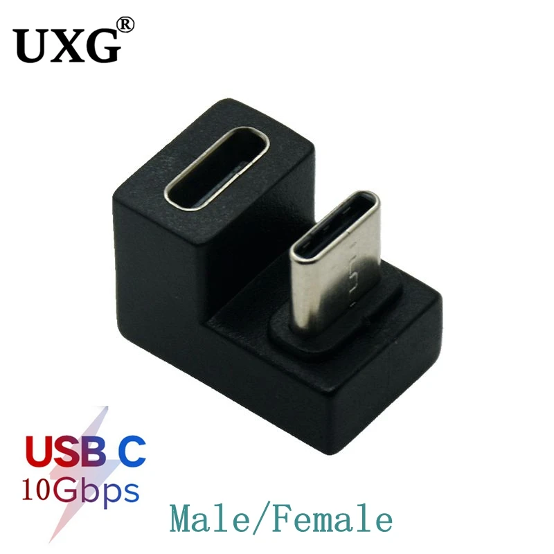 1 sztuk w kształcie litery U 5 gb/s w górę w dół 180 stopni kątowy USB 3.0 USB2.0 TYPE-C Usb c 10 gb/s M/F Adapter rozszerzenie męskie i żeńskie