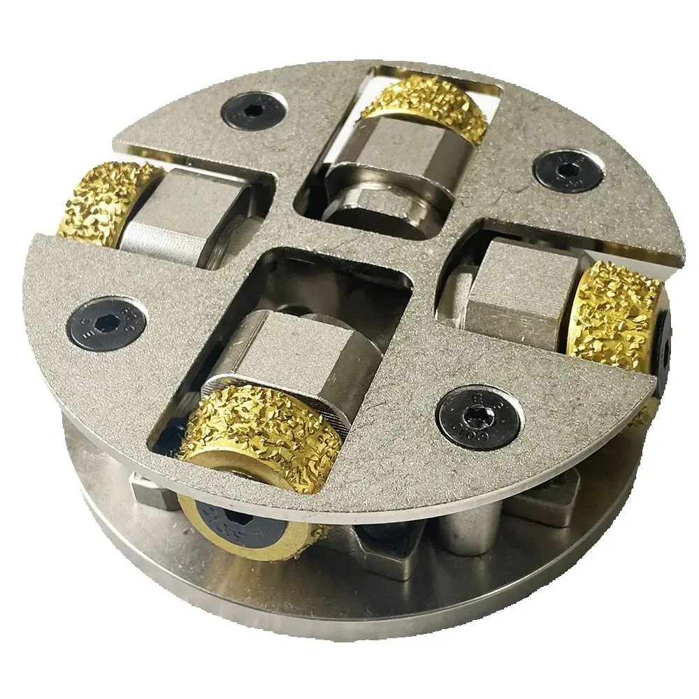 

1 Set Abrasive Tool Bush Hammer Alloy Litchi Roller Lychee Roller For Grinding And Polishing Stone Marble Granite Concrete Floor